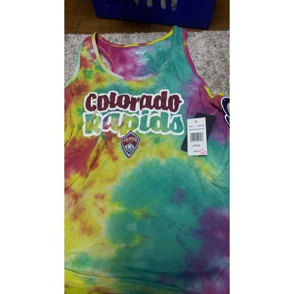 COLORADO RAPIDS Starstruck Ladies' Tie Dye Tank Top L - Picture 1 of 2